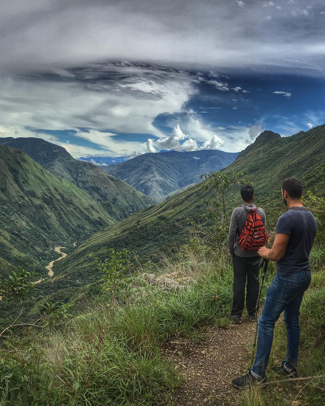 Llactapata y la primera vista al Machu Picchu